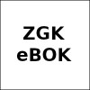 Czarny napis o treści ZGK eBOK na białym tle